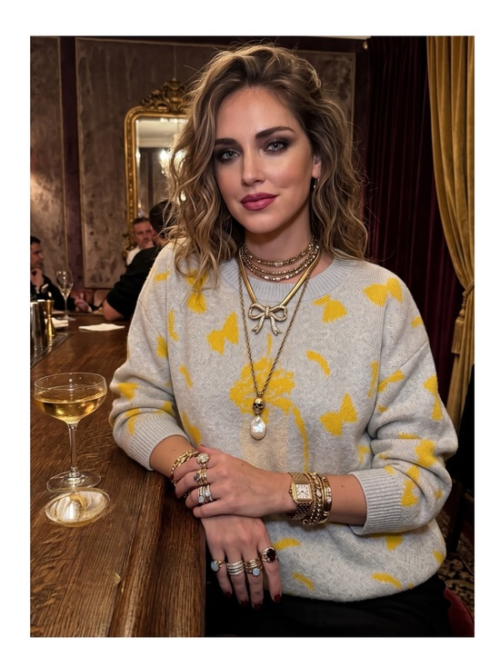 Wildfox Sweaters - new Wildfox  Pasta Delices Vineyard Intarsia Knit Sweater  Yellow Print  S
